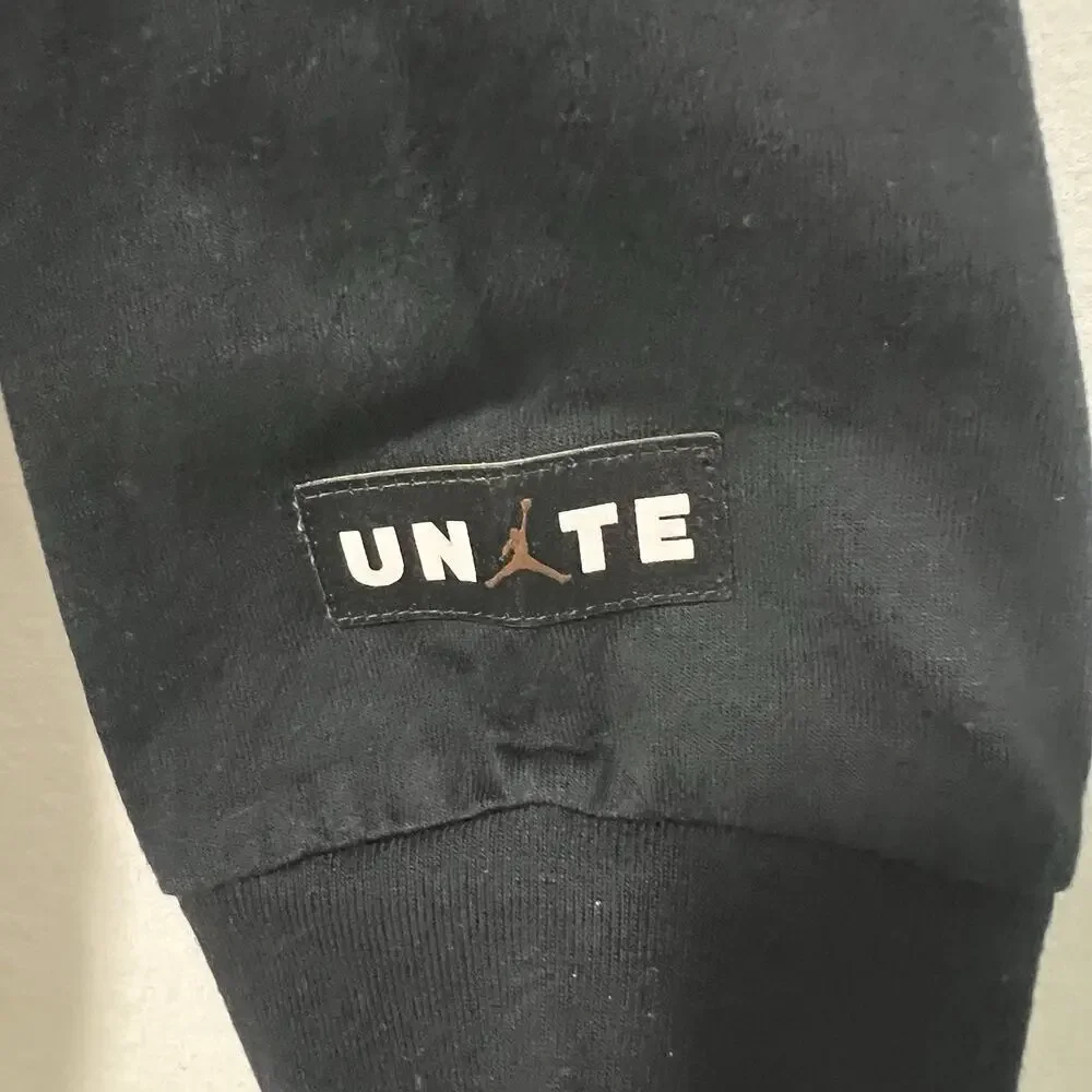 Air Jordan UNITE Tee Shirt - No Cuts No Glory - Long Sleeve Black Size Large